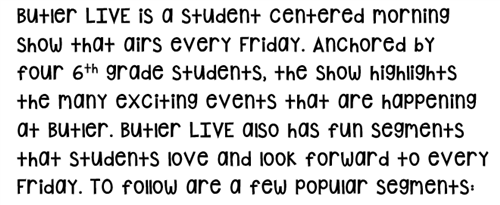 Butler live description 